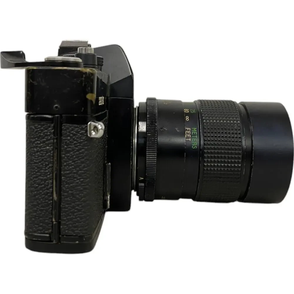 Vivitar 220 / SL 35mm SLR Film Camera With 135MM Auto Telephoto - UNTESTED